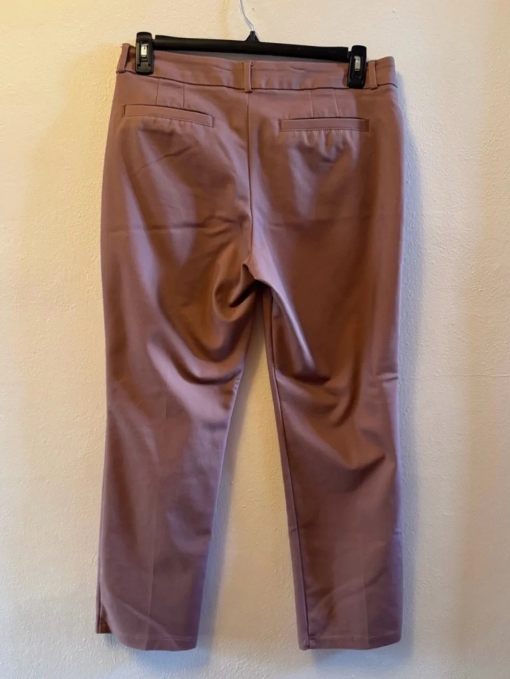Lee Secretly Shapes Straight Leg Pants Size 14P Petite Dusty Rose Pink Mid Rise